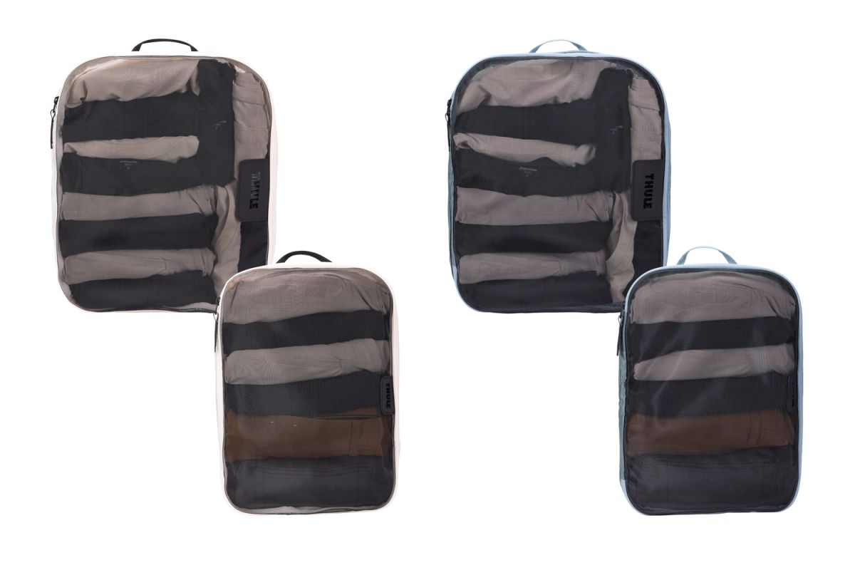 Náhľad produktu - Thule Packing cube sada 2 veľké a 2 stredné organizéry TPCS205 - biela/Pond Gray