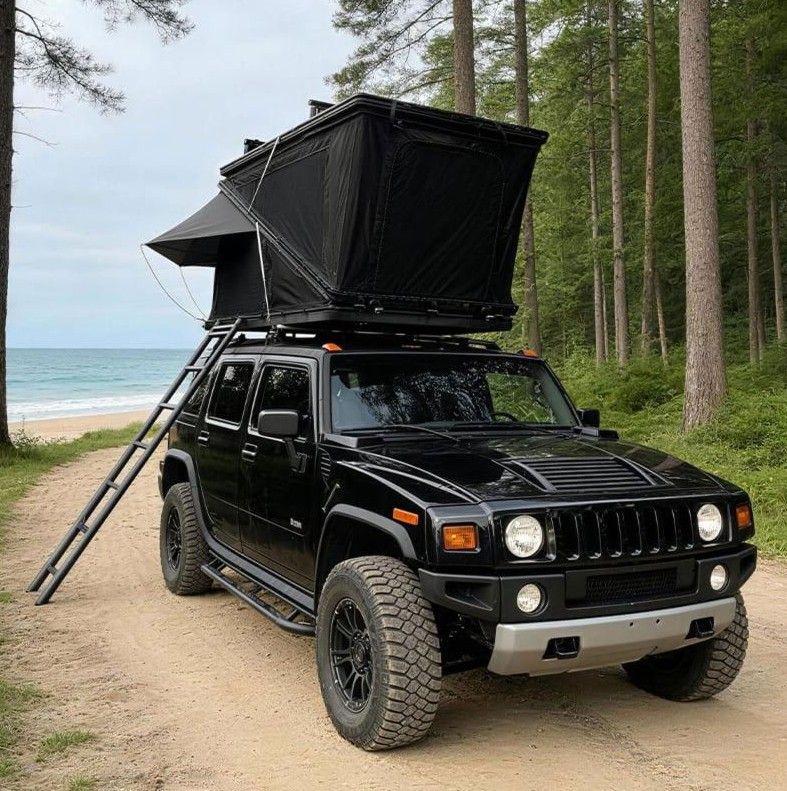 Náhľad produktu - Strešný autostan Aroso Vogelsberg pre 3 osoby - s alumíniovou škrupinou / tmavo šedý