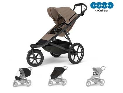 Thule Urban Glide 3 Tinted Taupe - MB + pláštenka + moskytiéra + madlo NEW