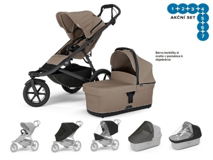 Thule Urban Glide 3 Tinted Taupe - MB + korba + plášť + moskyt. + madlo + plášť.korba + mosk.korba