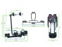 Nosič na ťažné zariadenie na 2 kolesá / elektrobicykle Pro User Diamant FG2 Plus - sklopný skladací