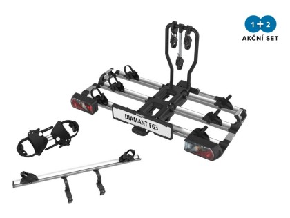 Nosič 3 kolies na ťažné zariadenie Pro User Diamant FG3 - sklopný skladací + adaptér na 4.kolo