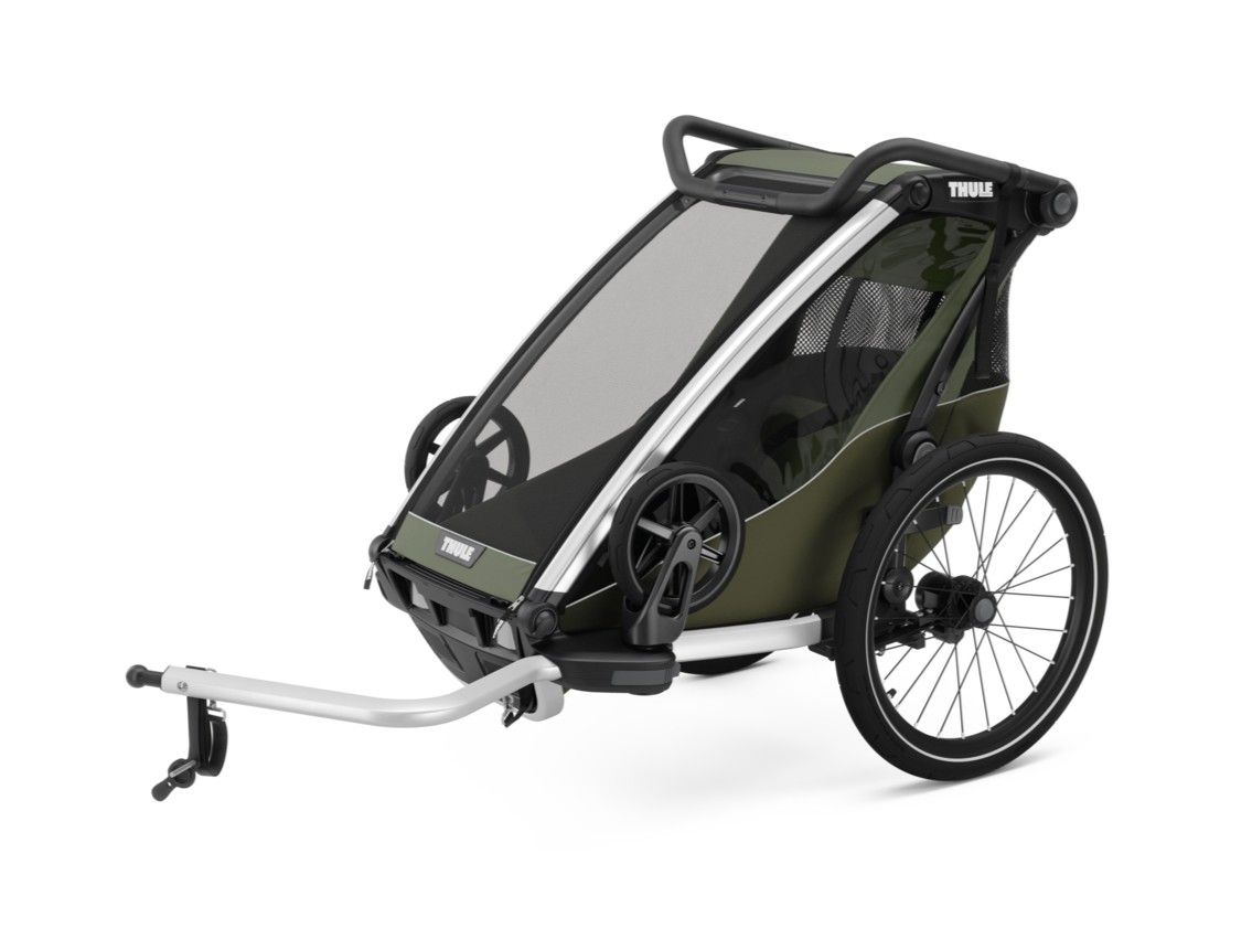 Náhľad produktu - Thule Chariot Lite SINGLE Vintage Green + bike set + kočíkový set + bežecký set