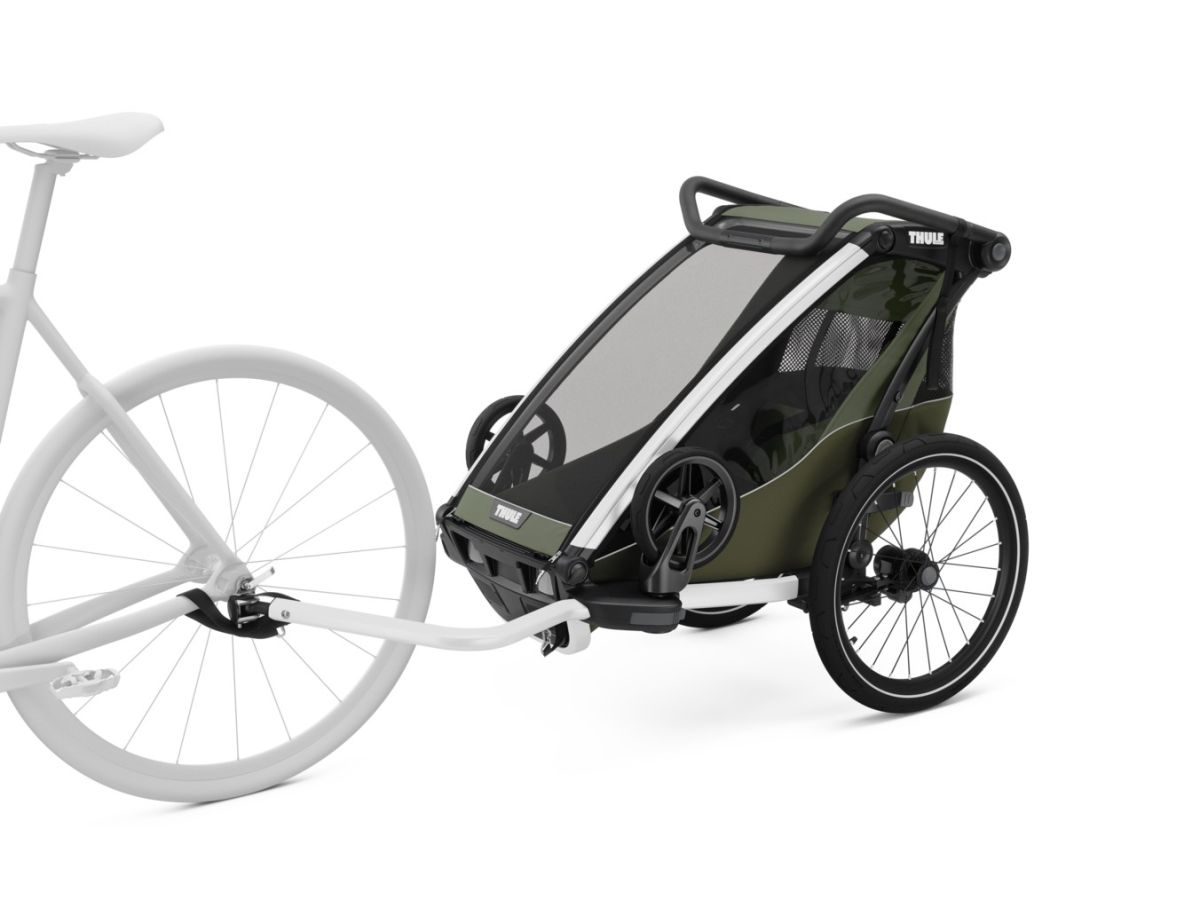 Náhľad produktu - Thule Chariot Lite SINGLE Vintage Green + bike set + kočíkový set + bežecký set