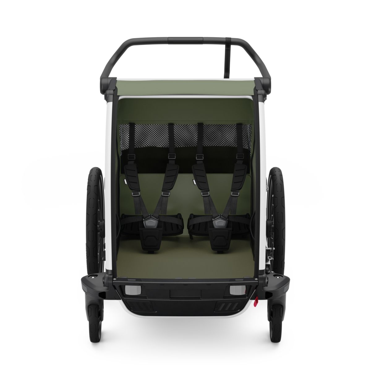Náhľad produktu - Thule Chariot Lite DOUBLE Vintage Green + bike set + kočíkový set + bežecký set