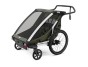 Thule Chariot Lite DOUBLE Vintage Green + bike set + kočíkový set + bežecký set