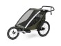 Thule Chariot Lite DOUBLE Vintage Green + bike set + kočíkový set + bežecký set
