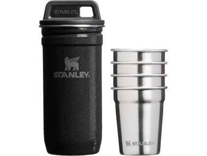 STANLEY Set 4 kusov nerez panákov The Pre-Party Shot Glass Set Hammertone Black